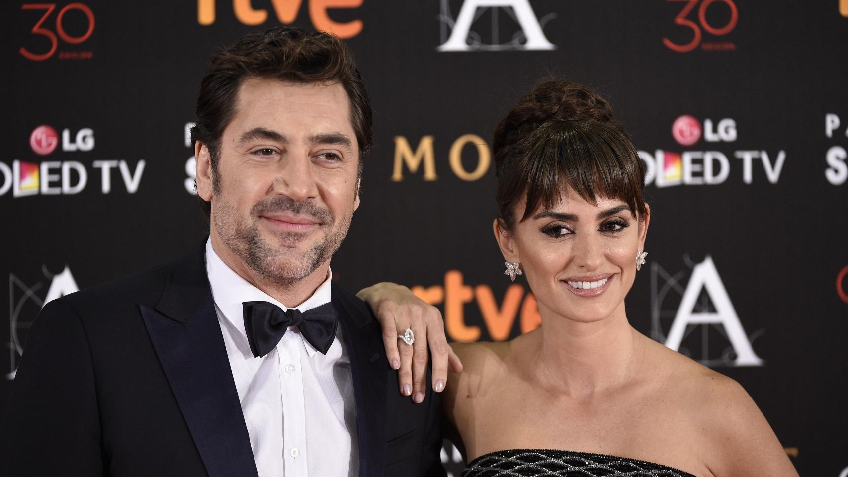 Penelópe Cruz y Javier Bardem en la pasada Gala de los Goya.
