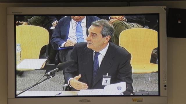 Jaime Terceiro, en una imagen del monitor de la sala de prensa de la Audiencia Nacional.