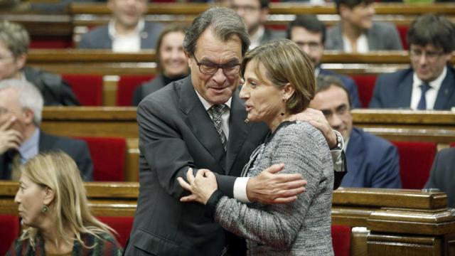 Carme Forcadell junto al ex presidente de la Generalitat Artur Mas