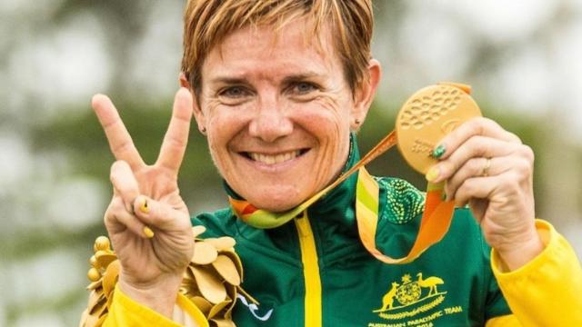 Carol Cooke celebra su segundo oro en Río 2016.