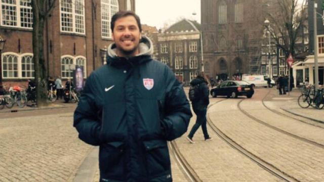 El preparador de porteros Rubén García.