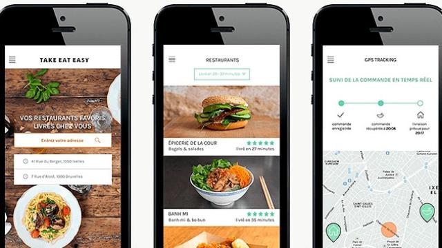 Capturas de la 'app' de Take Eat Easy.