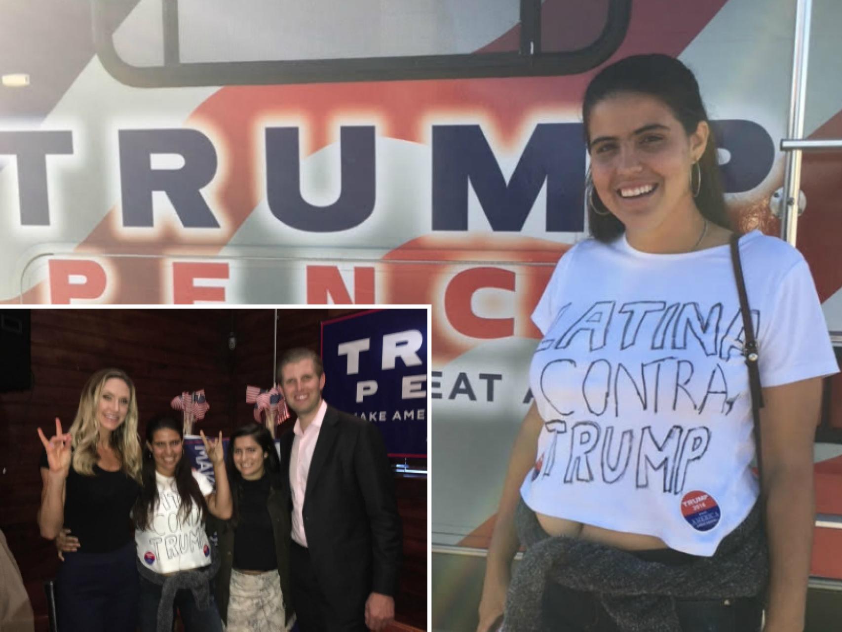 Las hermanas Annie y Ceci Cardelle posaron con Eric Trump y su esposa, Lara.