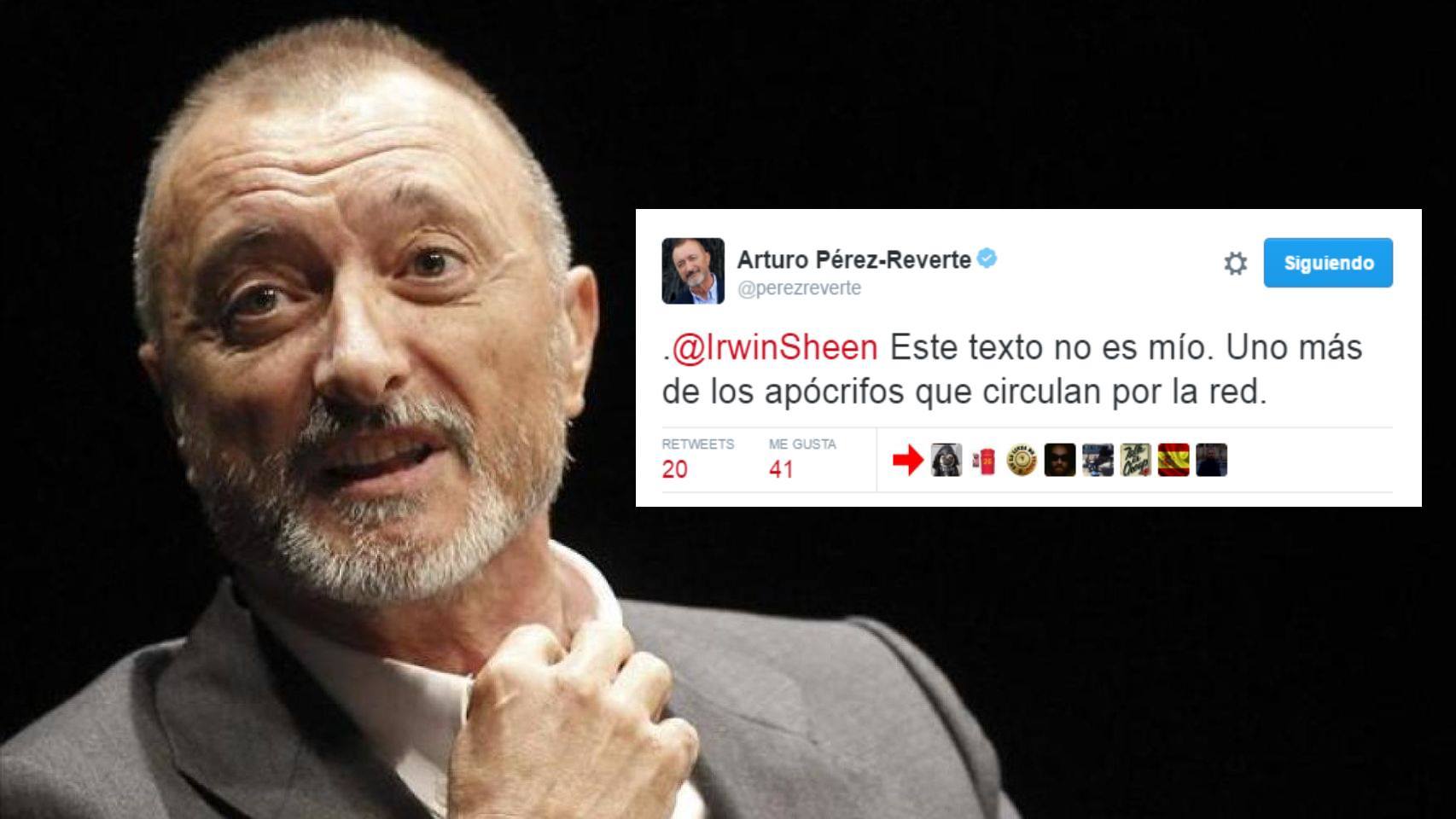 El desmentido de Arturo Pérez-Reverte.