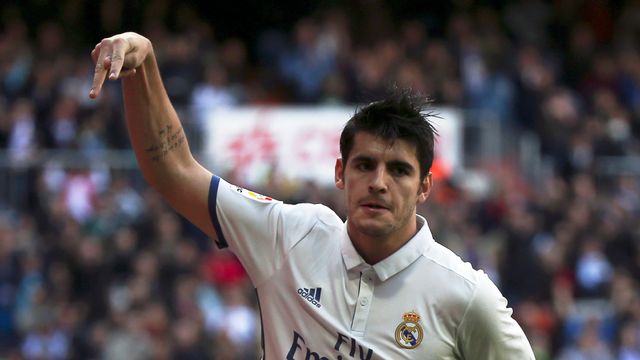 Morata celebra su gol ante el Leganés.