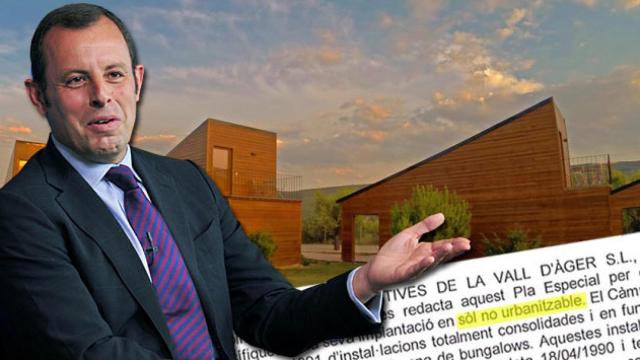 Sandro Rosell, los bungalows en zona no urbanizable y el documento que lo acredita.