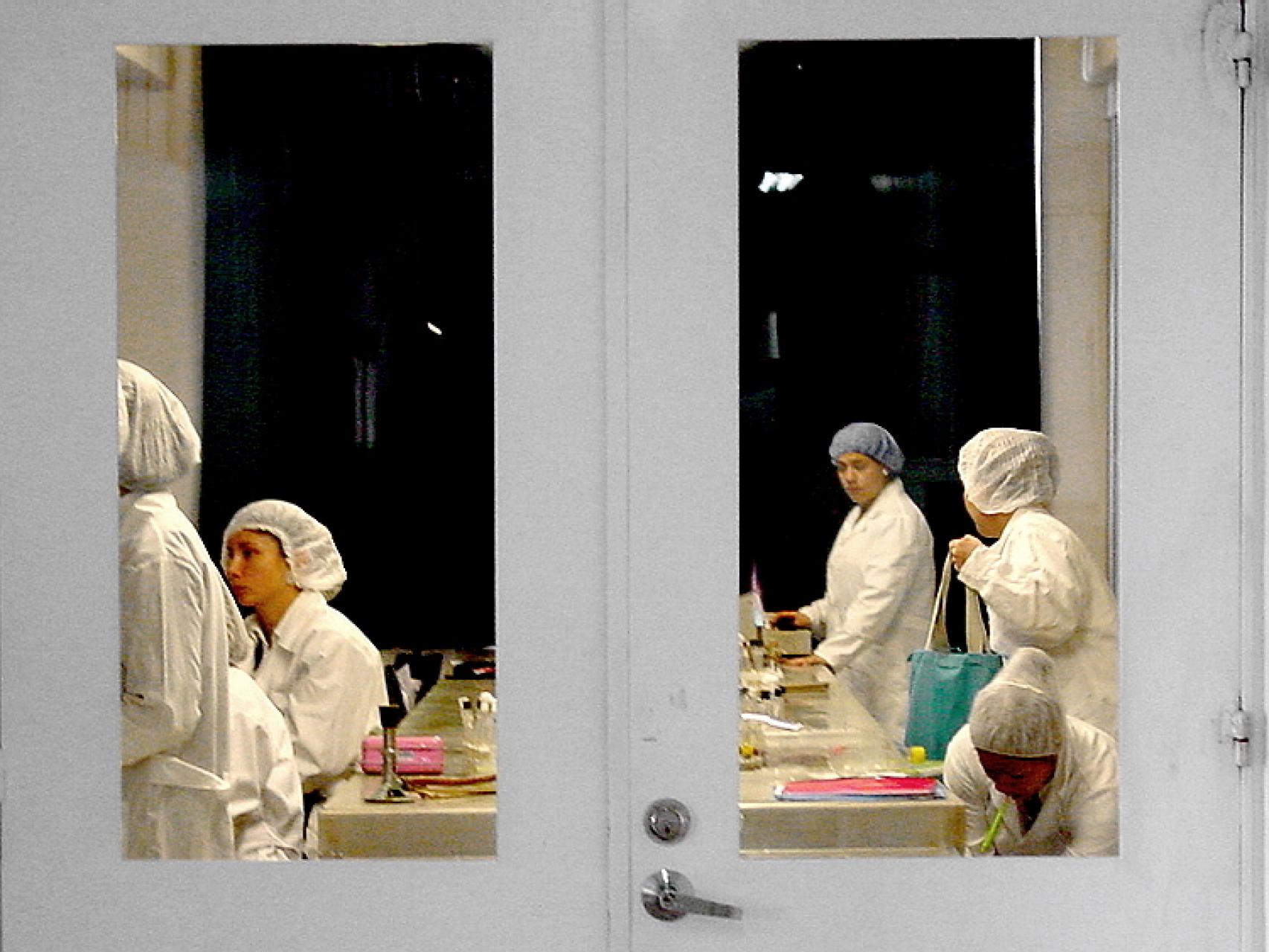 Un laboratorio de biología.