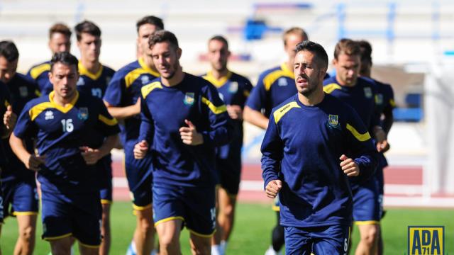 Un entrenamiento del Alcorcón.