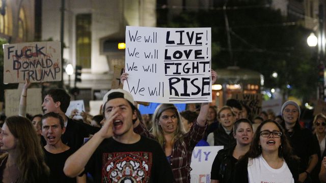 Segundo día de manifestaciones contra el Donald Trump.