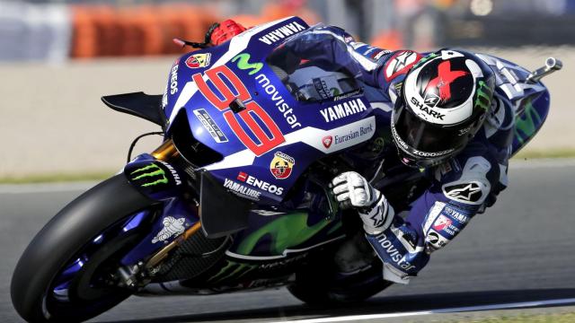 Jorge Lorenzo durante la clasificación del Gran Premio de Valencia.