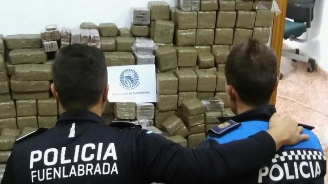 Imagen de la droga incautada en la operación.