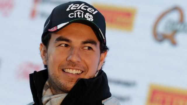 Sergio Pérez en un acto en México.