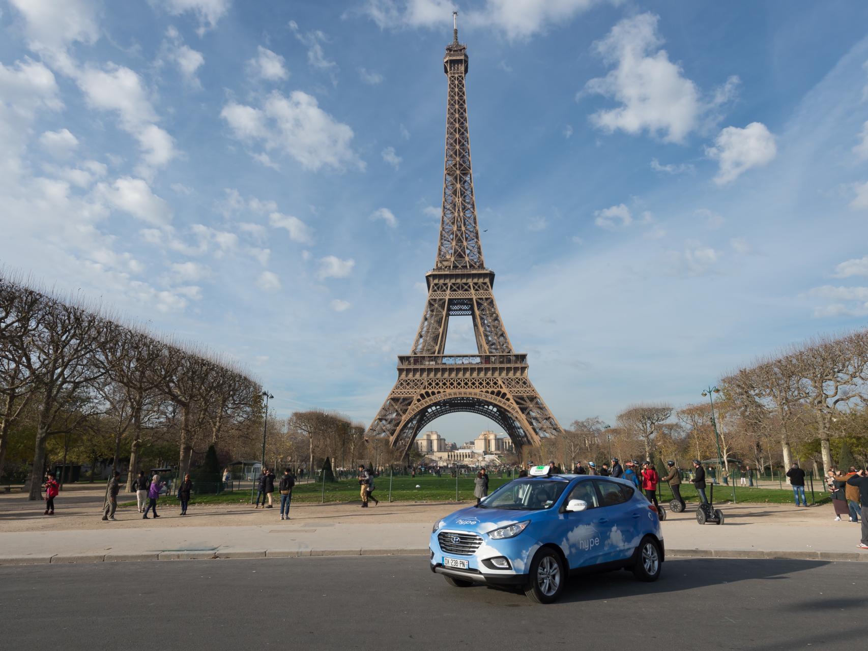 Taxis de pila de combustible para Paris de la mano de Hyundai