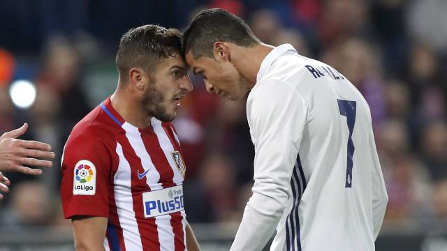 Koke y Cristiano Ronaldo