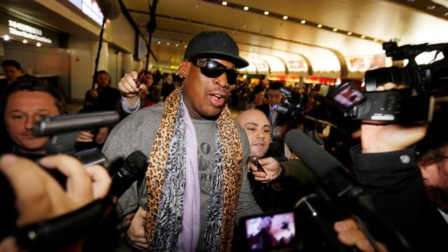Dennis Rodman, tras un viaje a Corea del Norte.