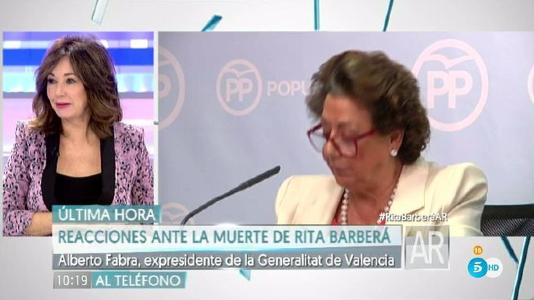 Ana Rosa carga contra Garzón: Es impresentable su tuit sobre Rita Barberá