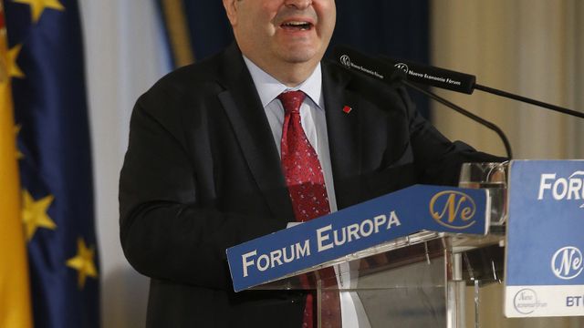 Miquel Iceta, líder del PSC, este miércoles en un desayuno informativo en Madrid.