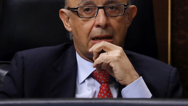 El ministro de Hacienda y Función Pública, Cristóbal Montoro, este miércoles en el Congreso.