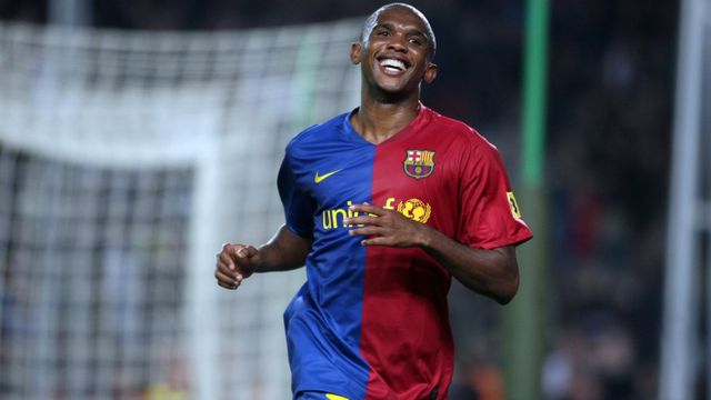 Samuel Eto'o, durante un partido con el FC Barcelona.