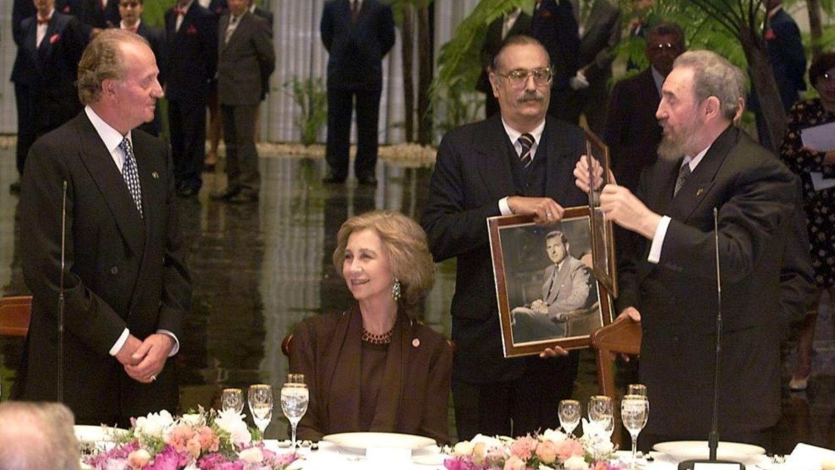 Durante un viaje de los reyes a Cuba.