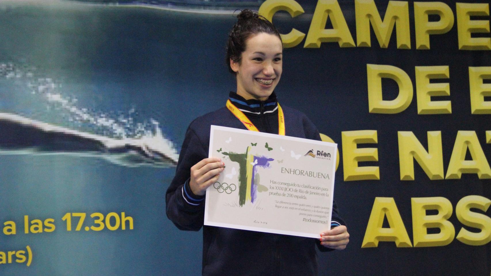Zamorano celebrando su clasificación para Río.