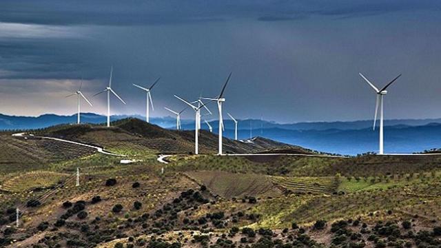 Imagen de un parque eólico.