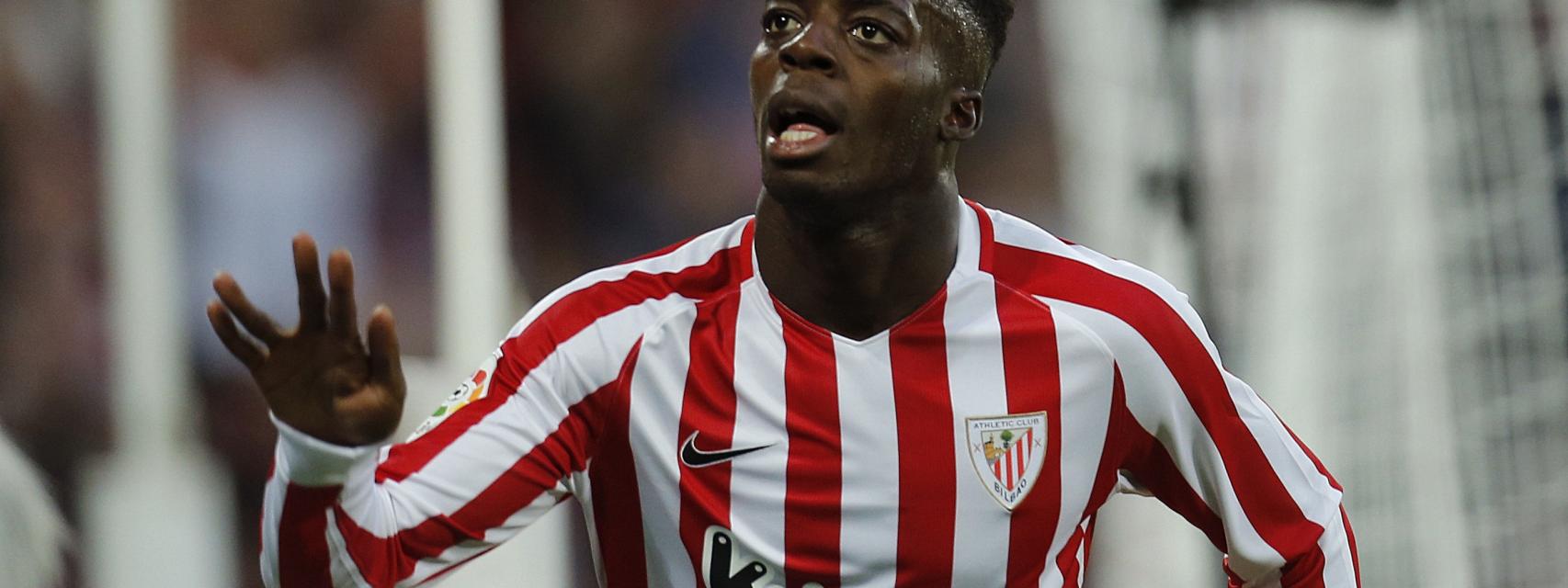 Iñaki Williams celebra un gol con el Athletic.