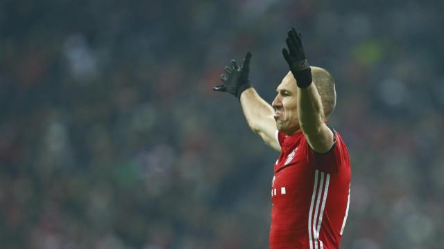Robben, durante el partido en el Allianz Arena frente al Atlético.