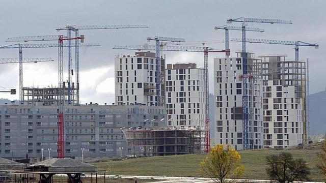 Imagen de viviendas en construcción.