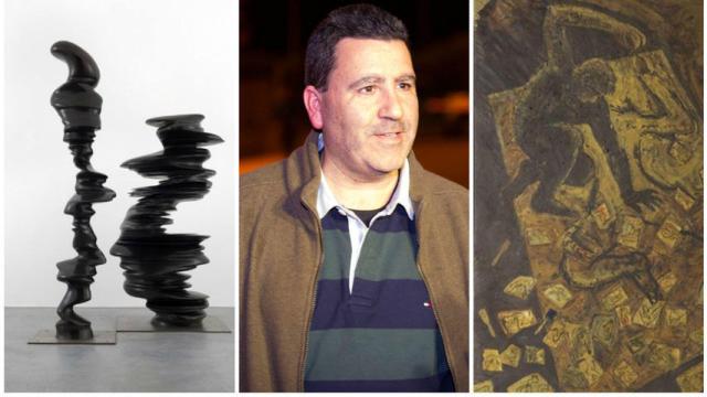 Marjaliza y algunas de las obras que se expondrán.