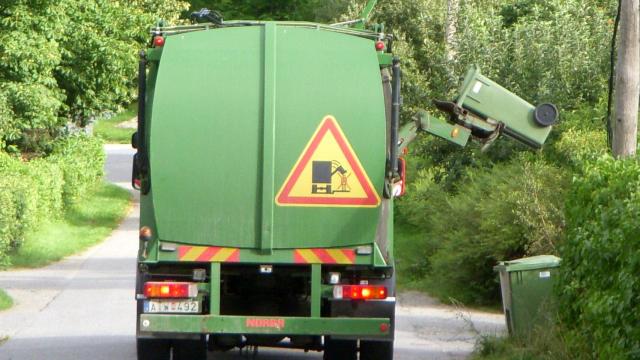 Un camión de la basura en Sophämtning.