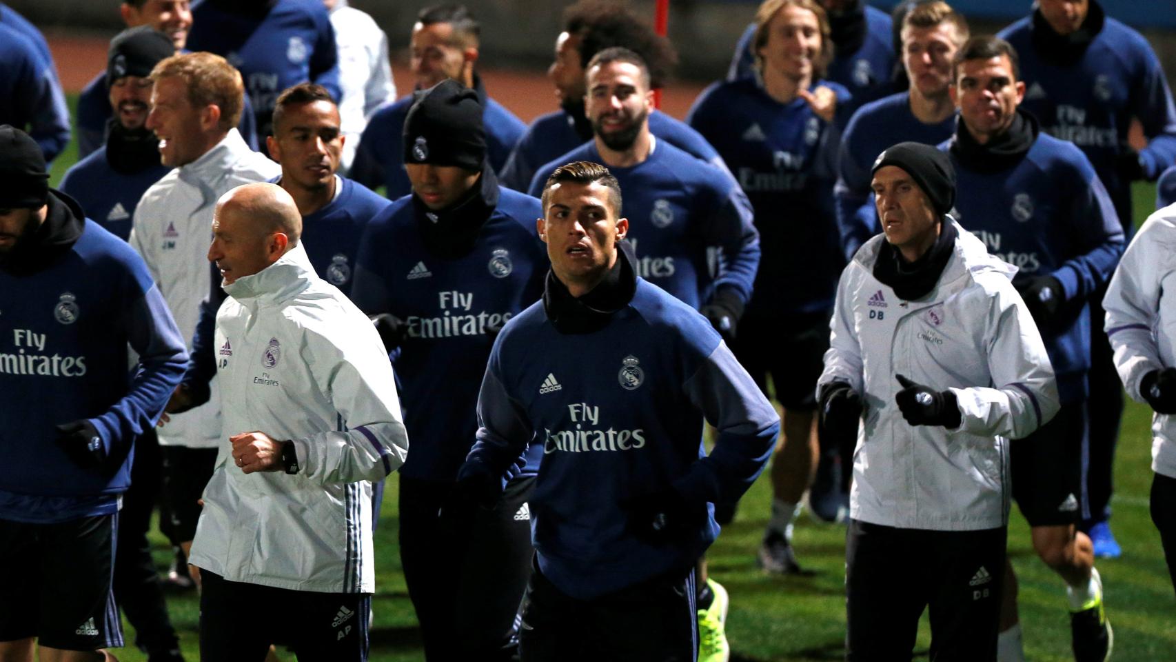 Entrenamiento del Real Madrid en Japón.