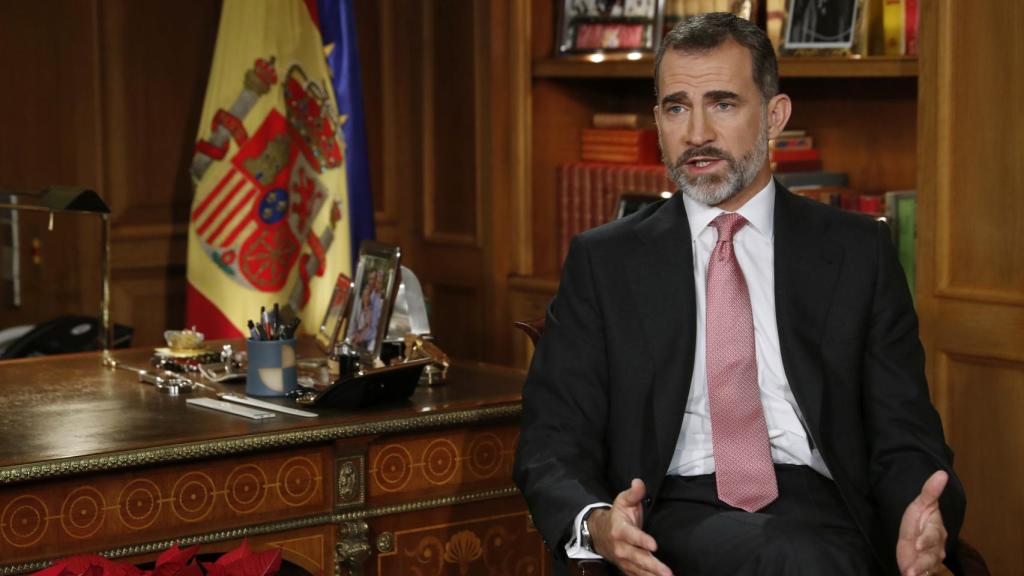 El rey Felipe durante su discurso de Navidad