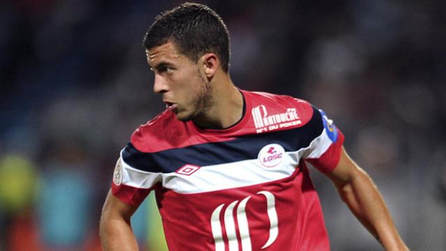 Hazard, en un partido con el Lille.