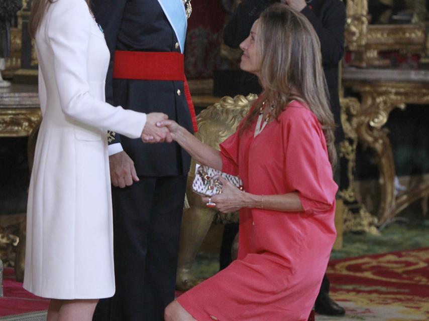 Miriam Ungría, en una recepción con los actuales reyes.