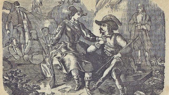 Grabado romántico de Serrallonga.