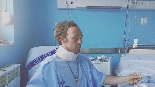 Kepa Acero se recupera de su accidente en el hospital.
