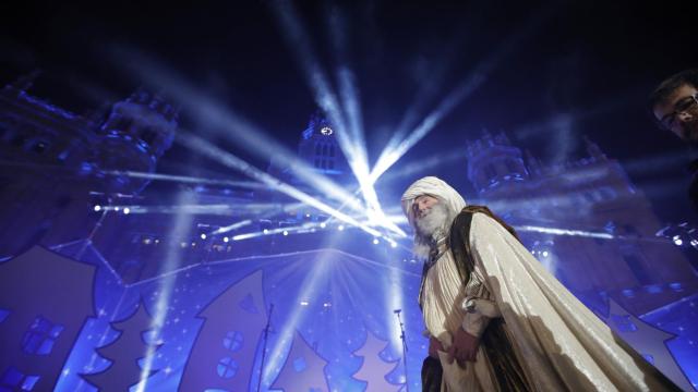 Uno de los Reyes durante la cabalgata de Madrid