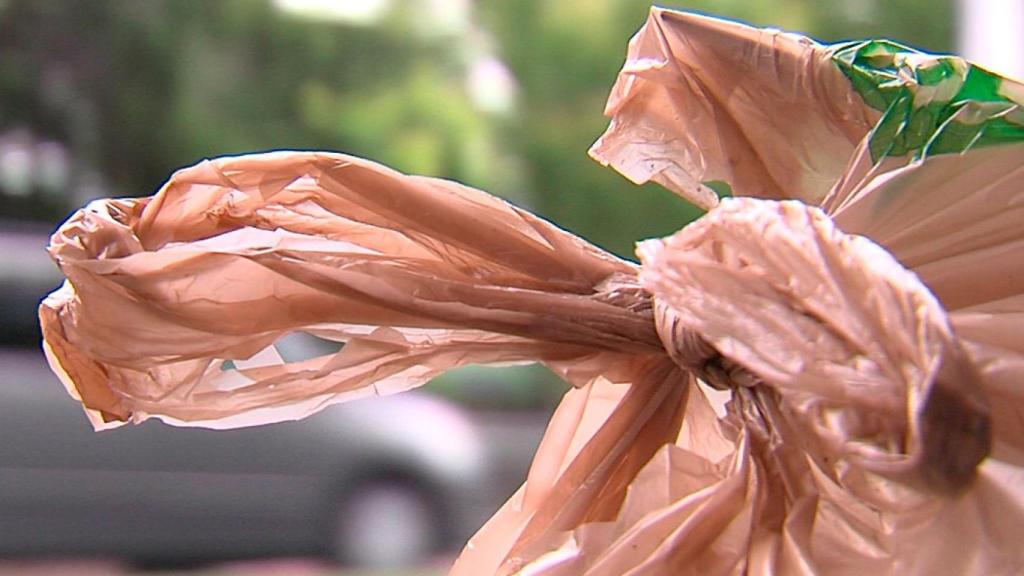 Una bolsa de plástico.