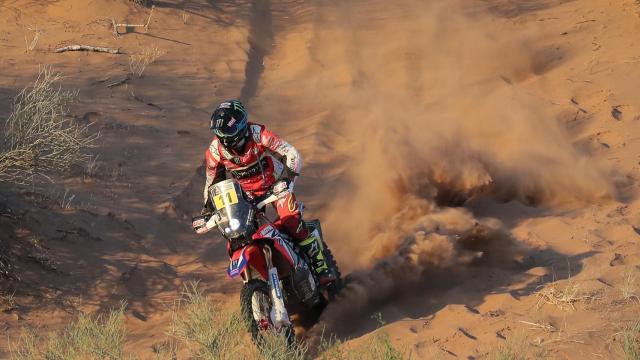 Joan Barreda en la penúltima etapa del Dakar.