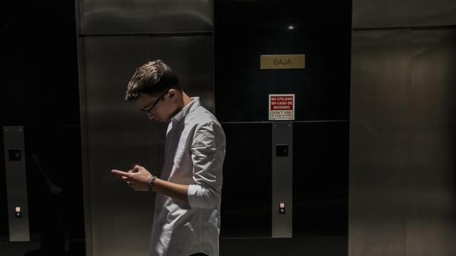 Íñigo Errejón, este viernes en la planta baja del Congreso de los Diputados.