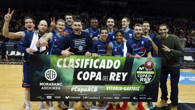 El MoraBanc Andorra celebrando su presencia en la Copa del Rey.