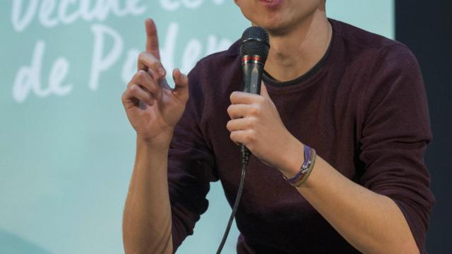 Íñigo Errejón durante un acto de Recuperar la ilusión.