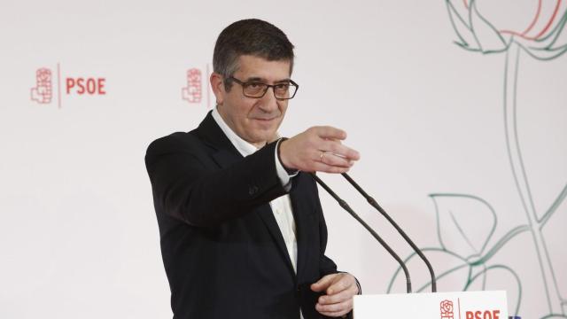 Patxi López, durante la rueda de prensa en Madrid.