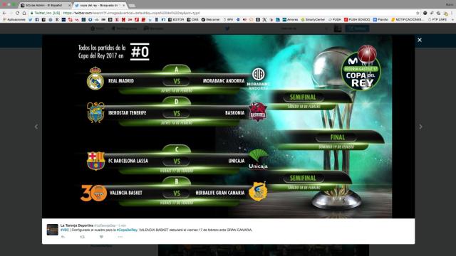 Cuadro de Copa del Rey de 2017.
