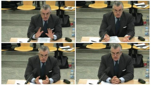 Luis Bárcenas durante su declaración en la Audiencia Nacional.