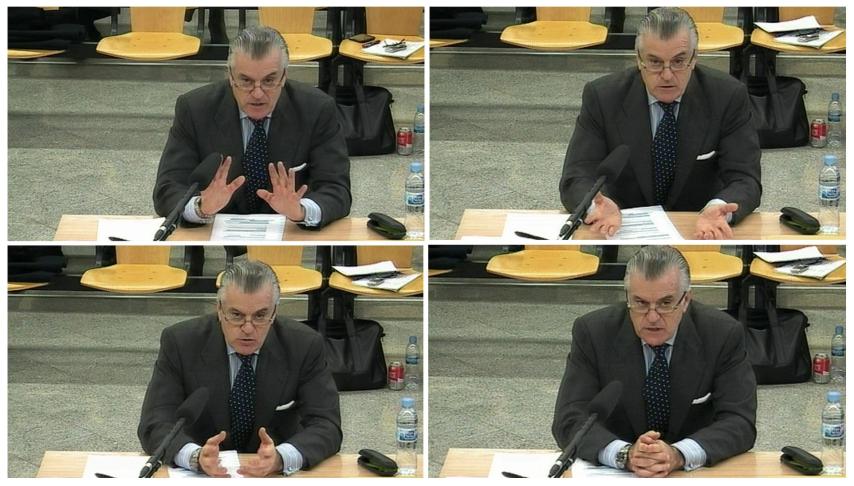 Luis Bárcenas durante su declaración en la Audiencia Nacional.
