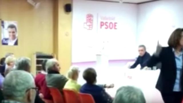 La diputada vallisoletana, visiblemente afectada por el trato de sus compañeros