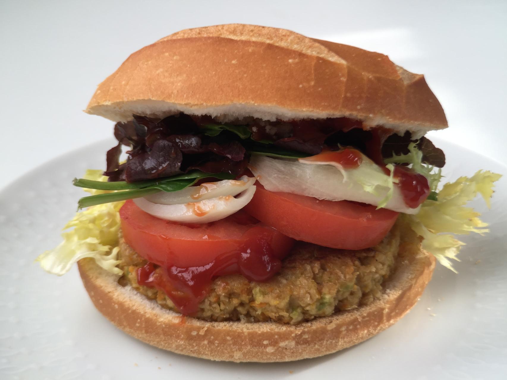 Hamburguesa vegetal de avena