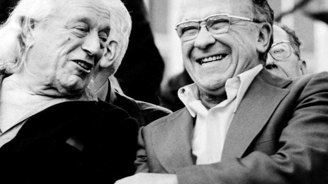 El líder del PCE junto a Santiago Carrillo.